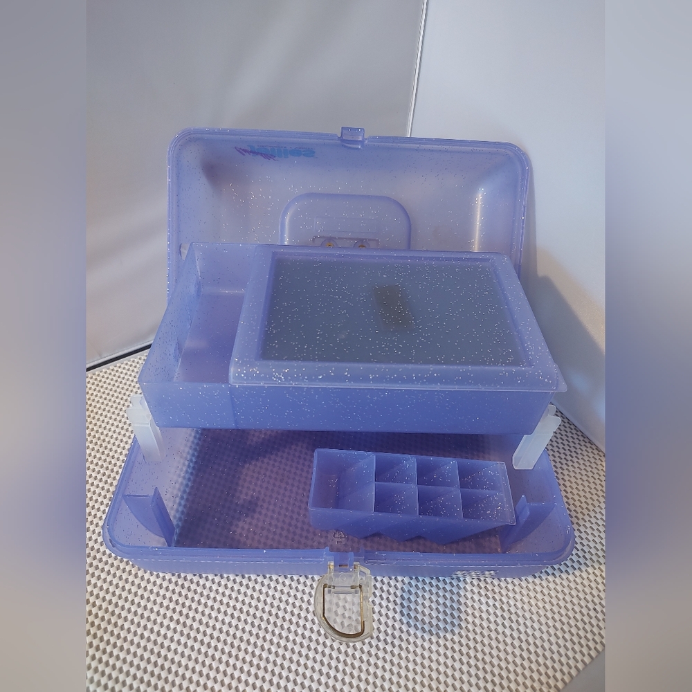 Caboodles Jellies Organizer Vanity Model 2622 Purple Glitter - Picture 3 of 6